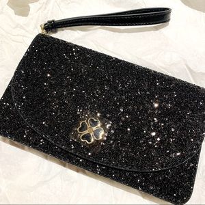 Kate Spade ♠️💎Odette glitter wristlet NWT